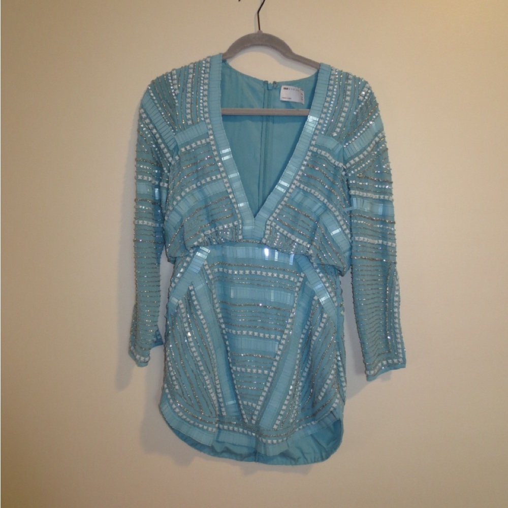 ASOS Blue Sequin Mini Dress